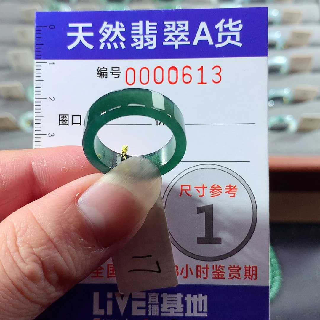 翡翠未镶嵌戒指17号