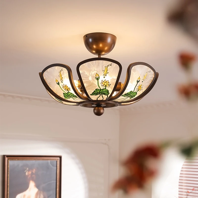 法式卧室吸顶灯中古风新中式宋代美学灯具复古禅意设计师主卧灯