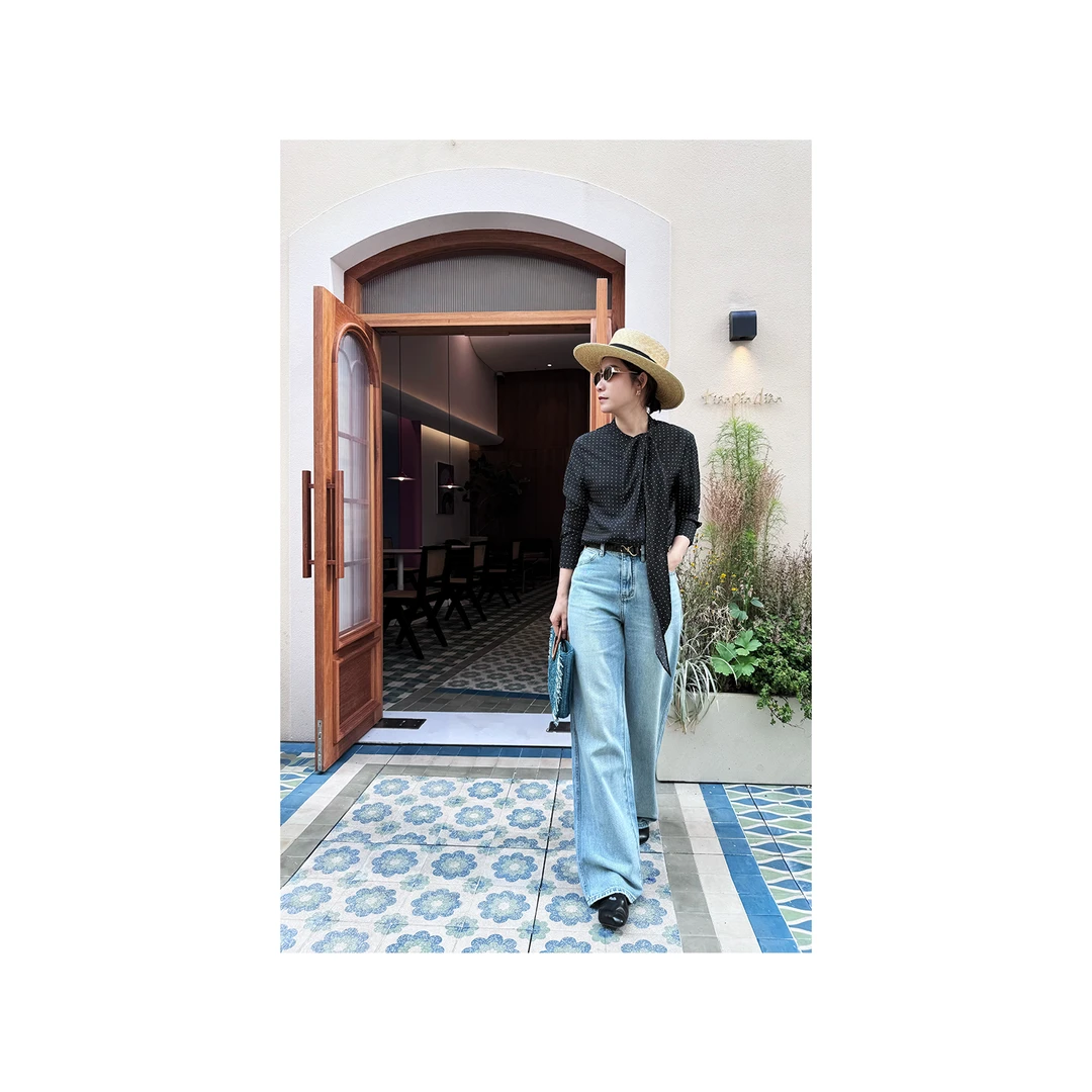 【长腿派对】时尚休闲百搭显瘦复古水洗直筒宽松牛仔长裤#512015