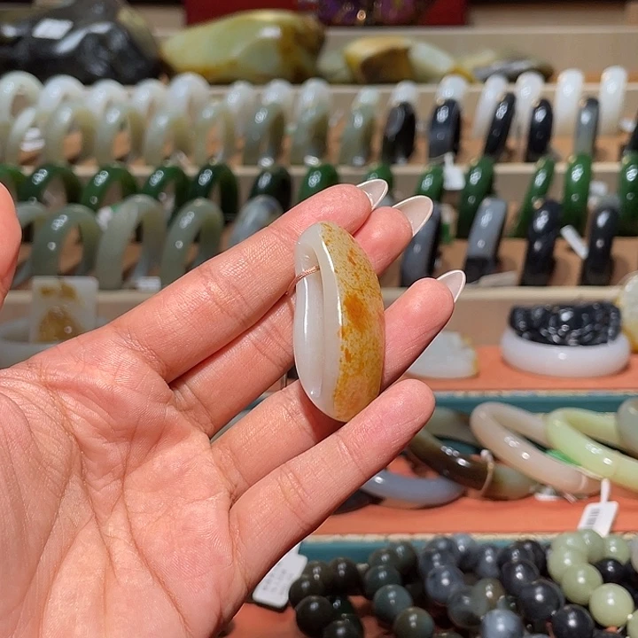 未镶嵌和田玉（白玉）挂件皮带扣