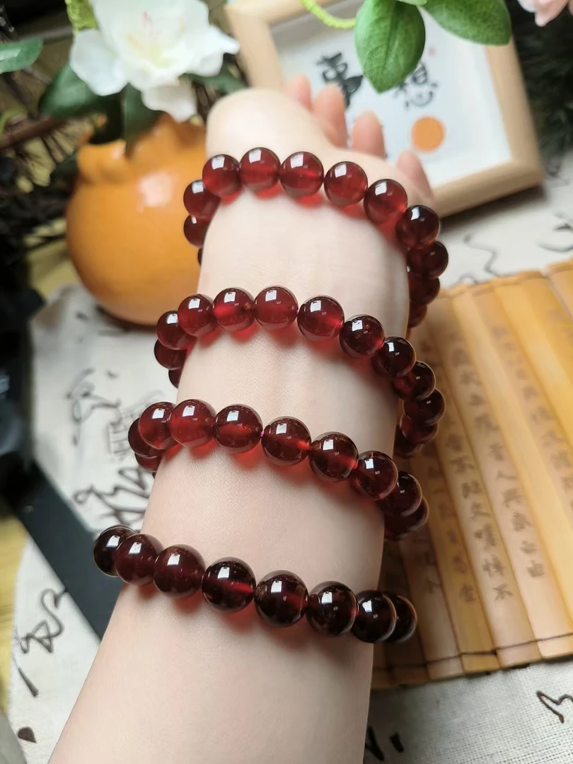 （一哥专属12.20）KTSJ-100石榴石手串约10MM多样性发其一