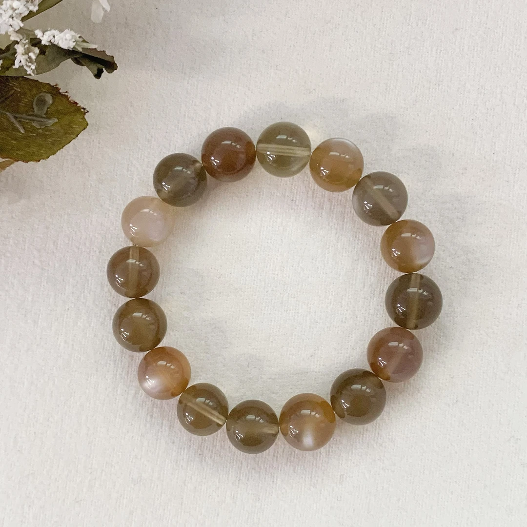 YG016天然透体月光石小众时尚女饰品百搭单圈多样性发一