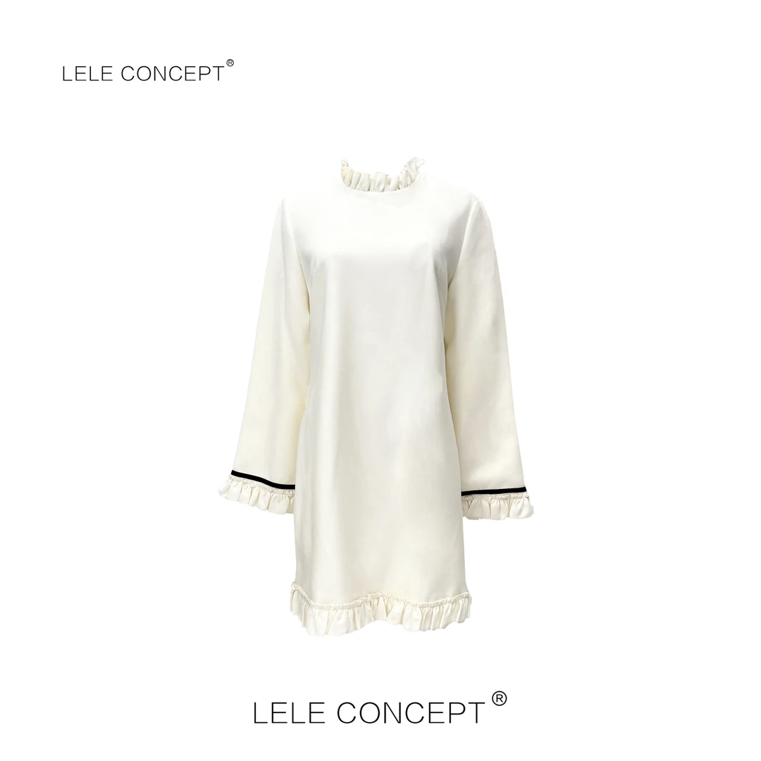 LELE CONCEPT｜「夭夭」 菲边中领连衣裙Q0462
