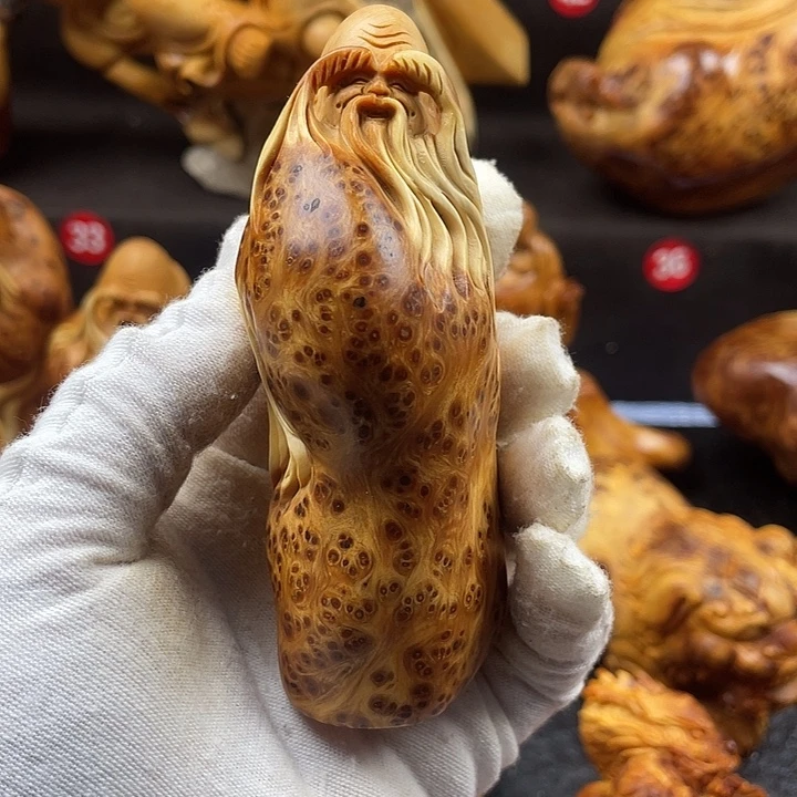 柏木（崖柏）寿星手把件