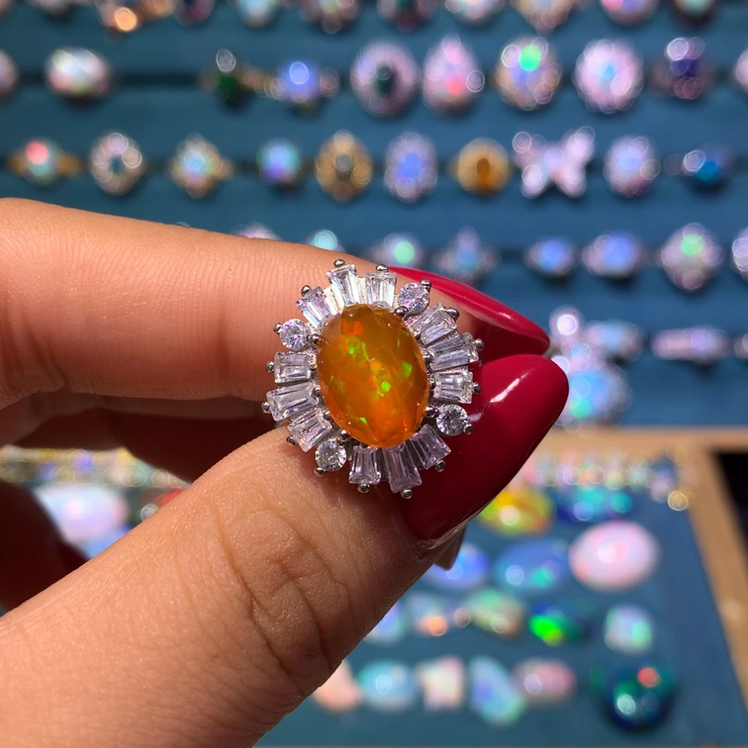 欧泊银S925镶嵌戒指款