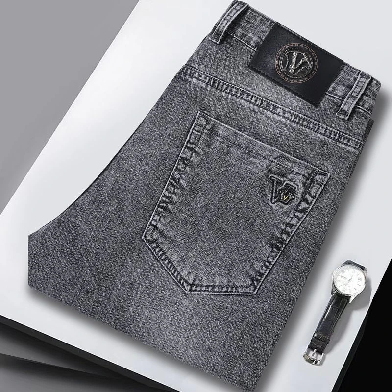 京迈阁四季爆款轻商务男士牛仔裤休闲百搭修身宽松直筒弹力长裤