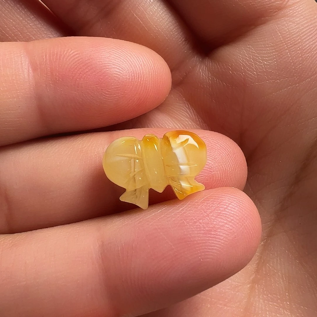 蜜蜡颈饰未镶嵌蝴蝶结