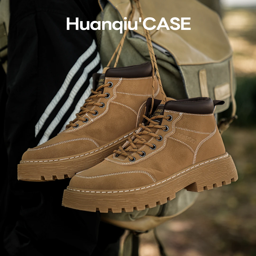 环球马丁靴男款英伦风2025秋季新款户外大黄靴休闲工装鞋厚底男鞋