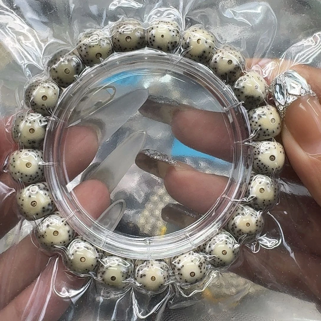 手串星月菩提323殿堂卡姿兰黑灰星月菩提11桶单圈