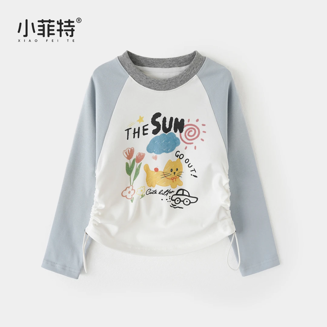 小菲特秋季新款女童装休闲打底衫中大童百搭儿童长袖T恤YNYQ52555