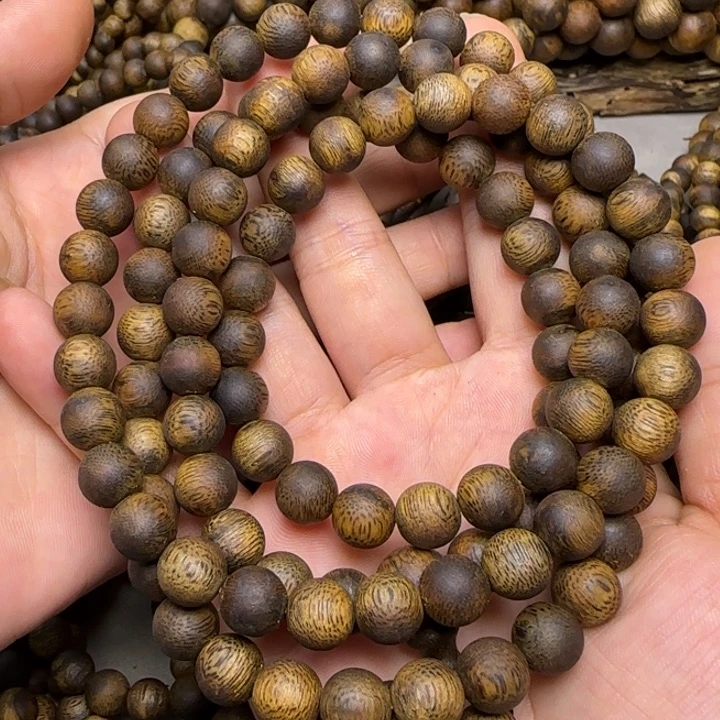 沉香手串陆河09mm多圈44克沉浮