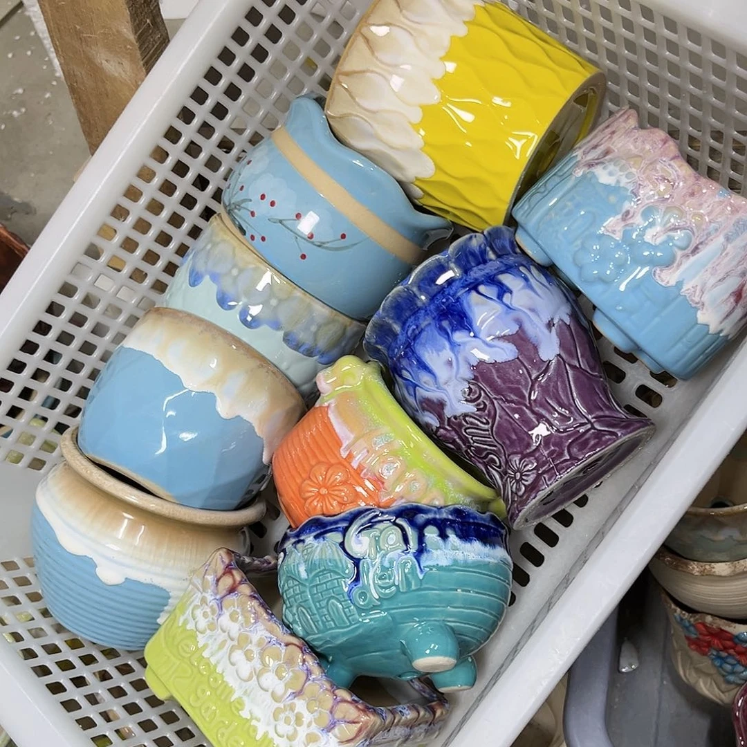 陶瓷陶瓷花盆特价上新口8-10厘米