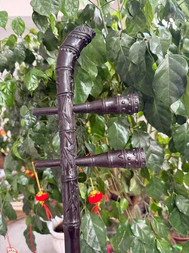 黑檀节节高升琴杆扁杆二胡越胡高胡花鼓通用