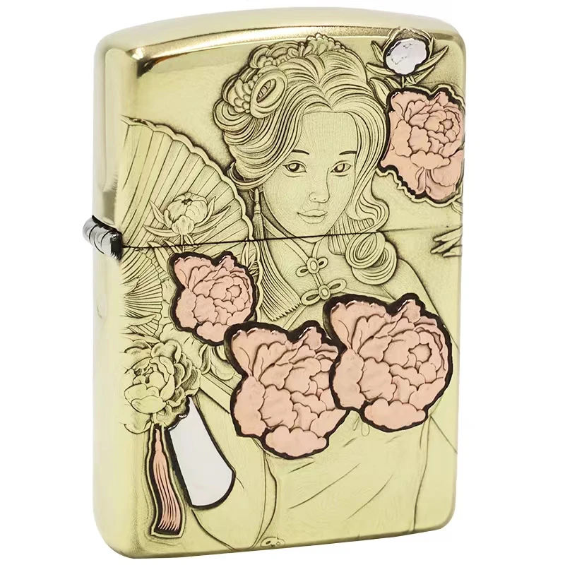 ZIPPO/之宝打火机【潘潘】盔甲机男士经典盘机原装正品煤油机DYJ1