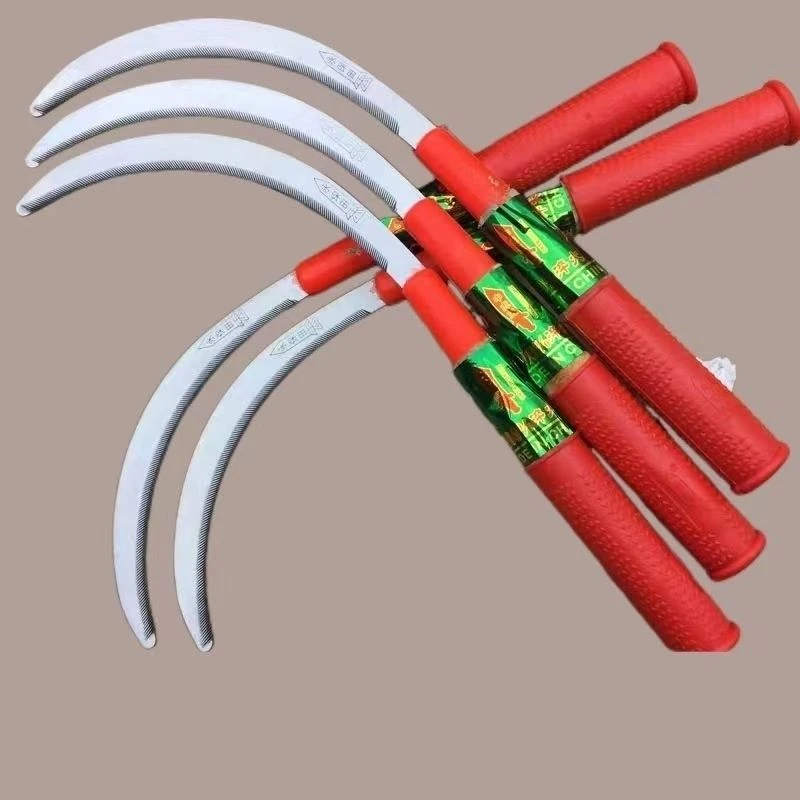 锋利不锈钢锯齿镰刀割水稻农用割草刀小锯镰割韭菜专用割谷子家用