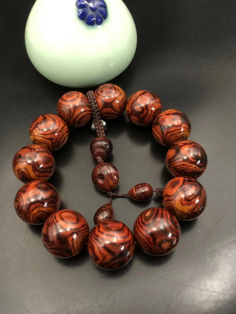 8008海南黄花梨2.0鬼脸纹精品手串