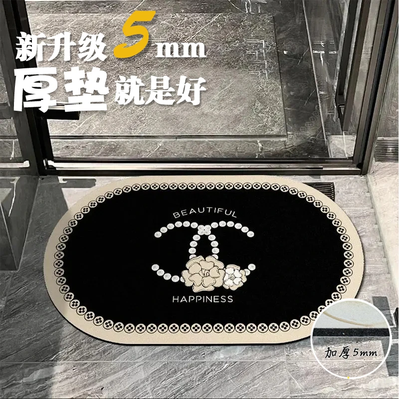 小香风硅藻泥浴室吸水地垫家用卫生间进门高级感防滑速干耐磨地毯