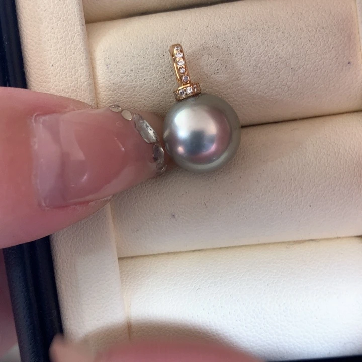 颈饰银S925镶嵌海水珍珠