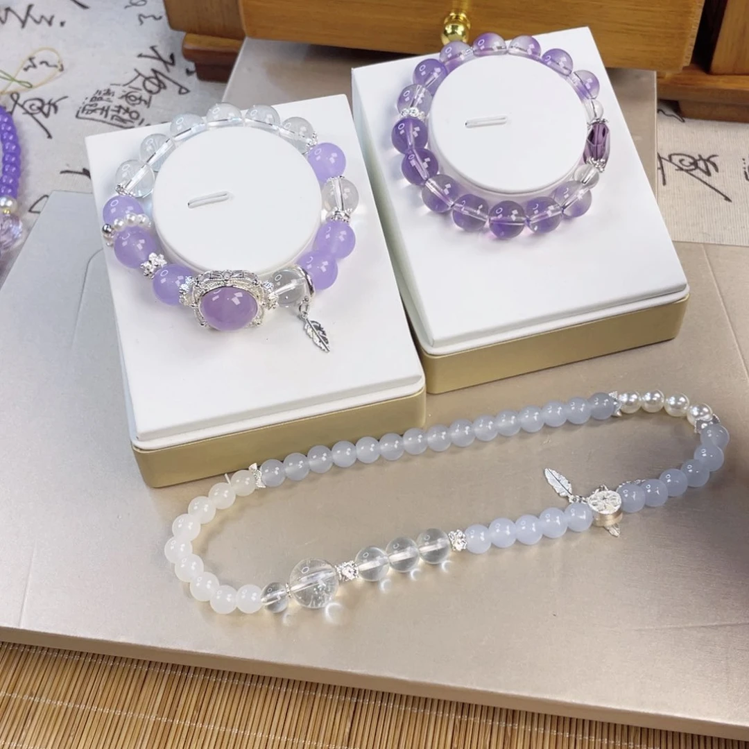 石英质玉手饰银S925镀金镶嵌