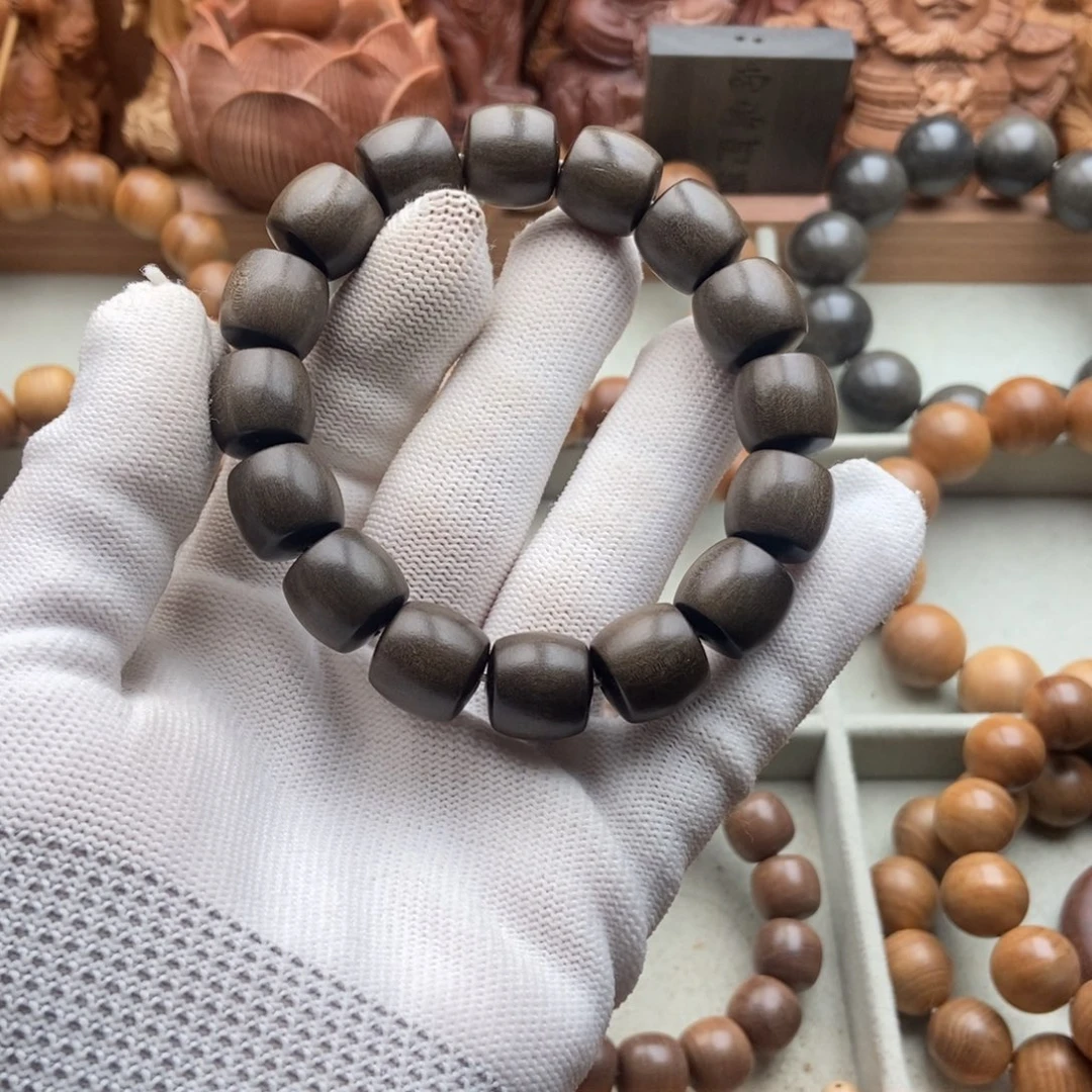 晨***靓手串/手链檀香木13.14阴沉奶香手串瑕疵