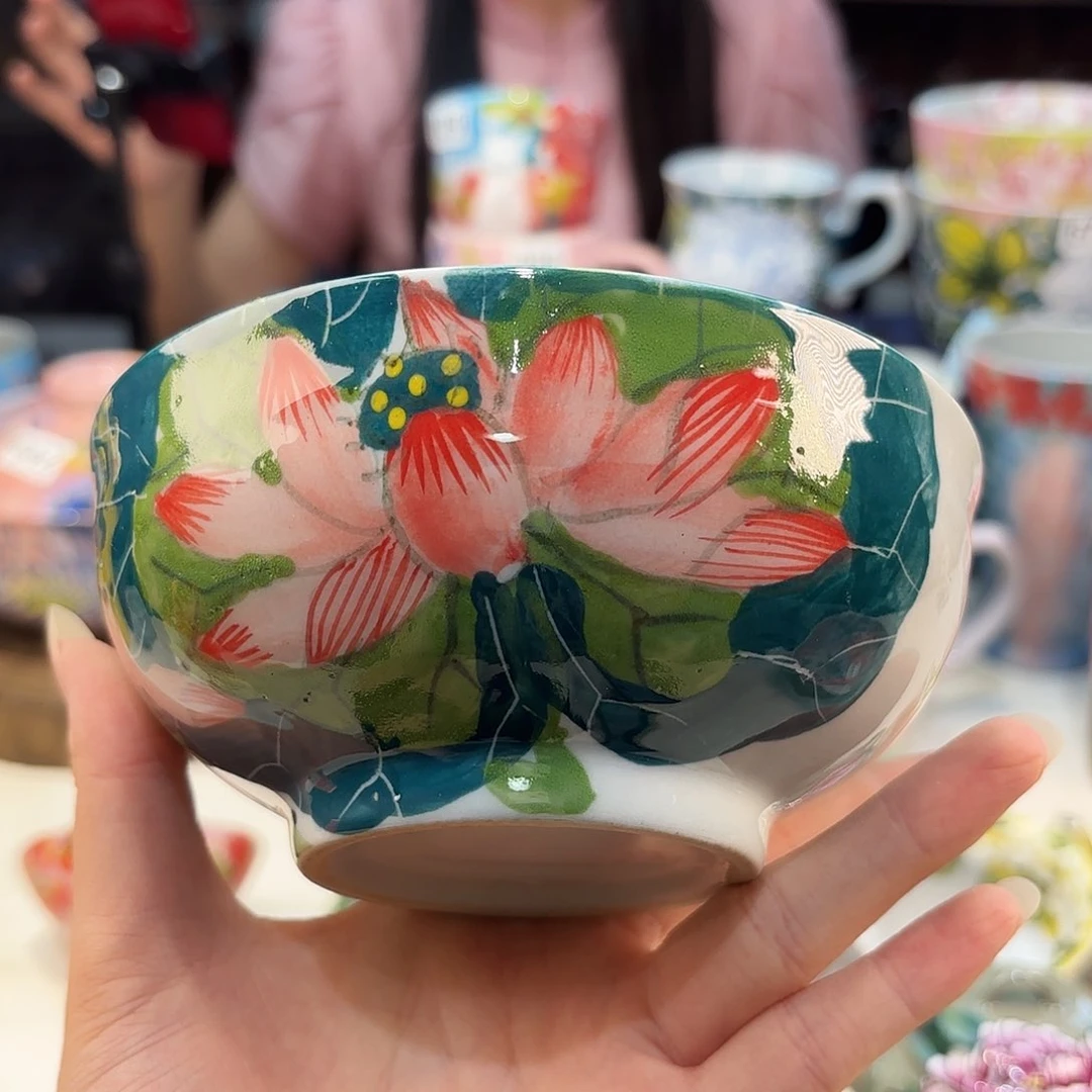 景德镇手绘高温釉下彩陶瓷茶具