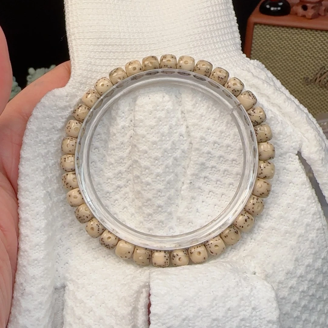 星月菩提手串小*菜果冻双留白星稀7*6