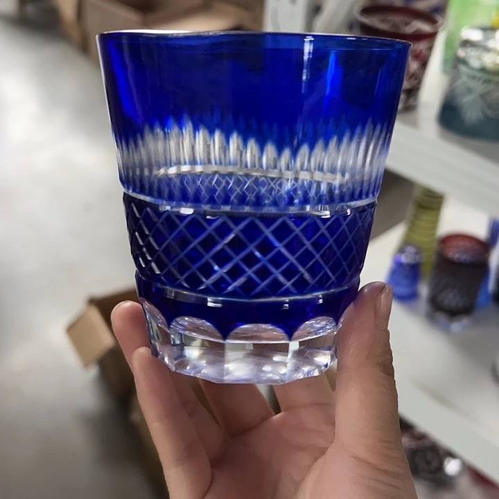 水晶玻璃平底款微瑕一个