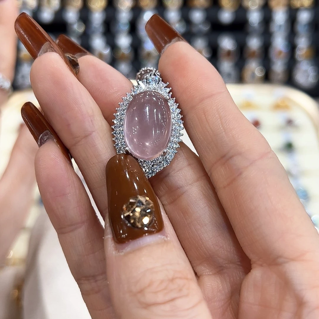 水晶金色拖不保色介意慎拍银托不掉色银S925镶嵌一***鸭