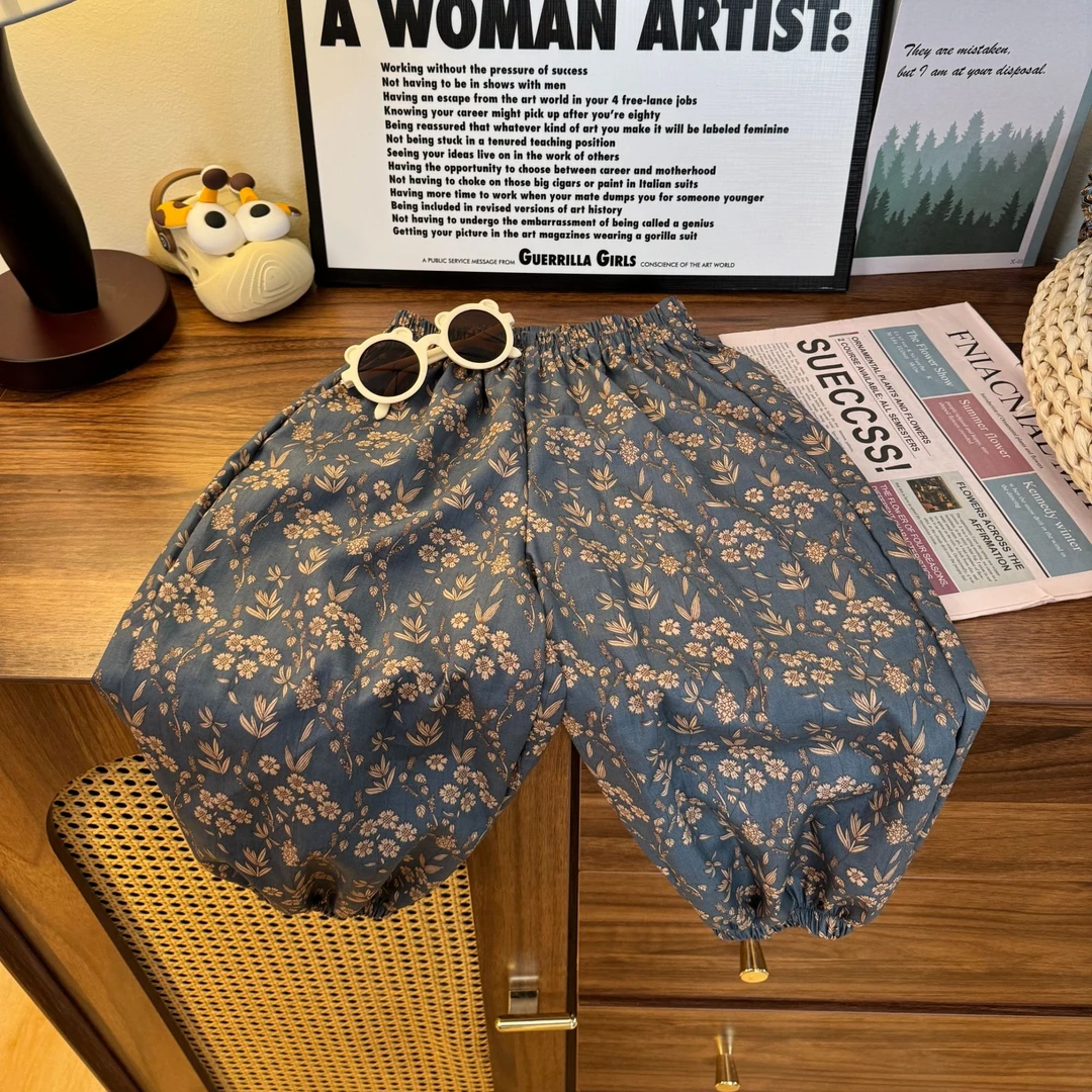 【棉棉百搭裤】男女童夏季轻薄防蚊裤韩版简约潮流时尚百搭宽松长裤