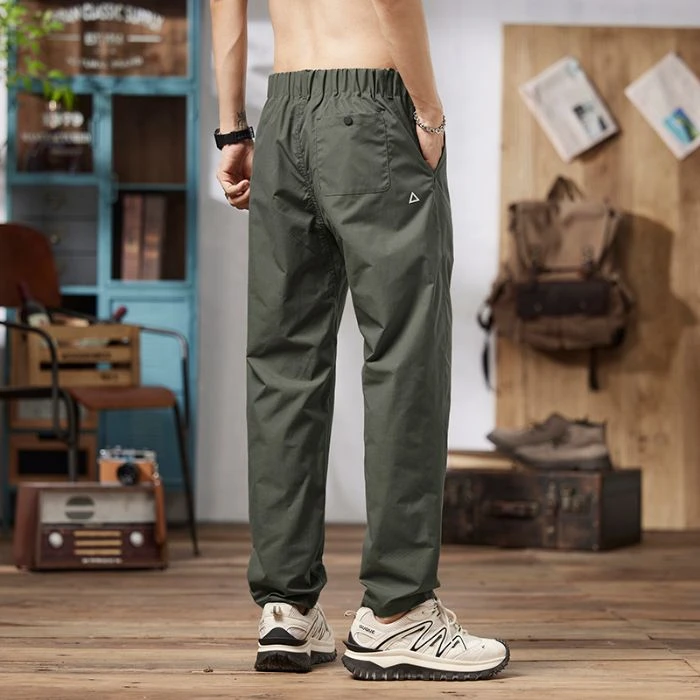 夏季薄款冰丝休闲裤宽松透气户外工装小白标时尚百搭男女休闲长裤