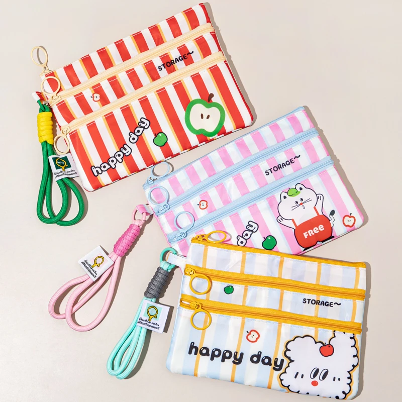 北杉多巴胺卡包防水手提款式旅行卡包多功能学生户外小香风