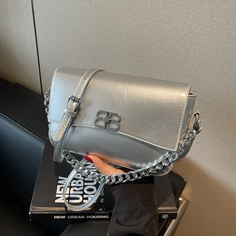 10128466小众设计油蜡皮腋下包包2025新款百搭单肩斜挎包洋气质感