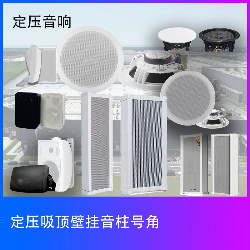 PLOYQ定压吸顶壁挂喇叭音柱号角音响定时公共网络广播系统