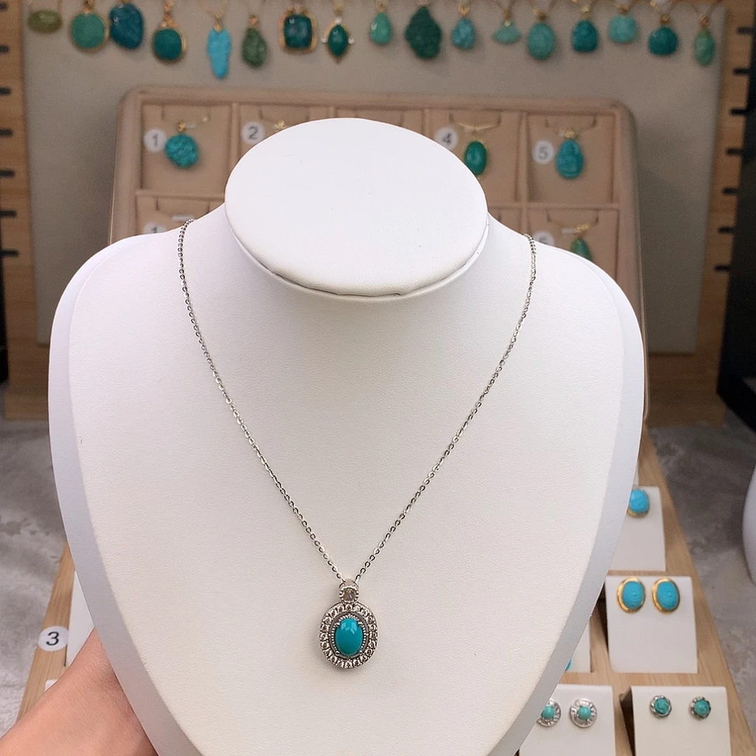 绿松石未镶嵌吊坠(赠链)