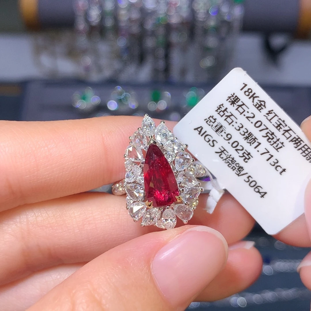 【闪购商品】红宝石戒指18K金镶嵌