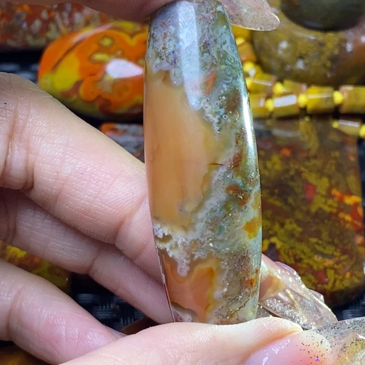 玛瑙/玉髓颈饰足银镀金镶嵌