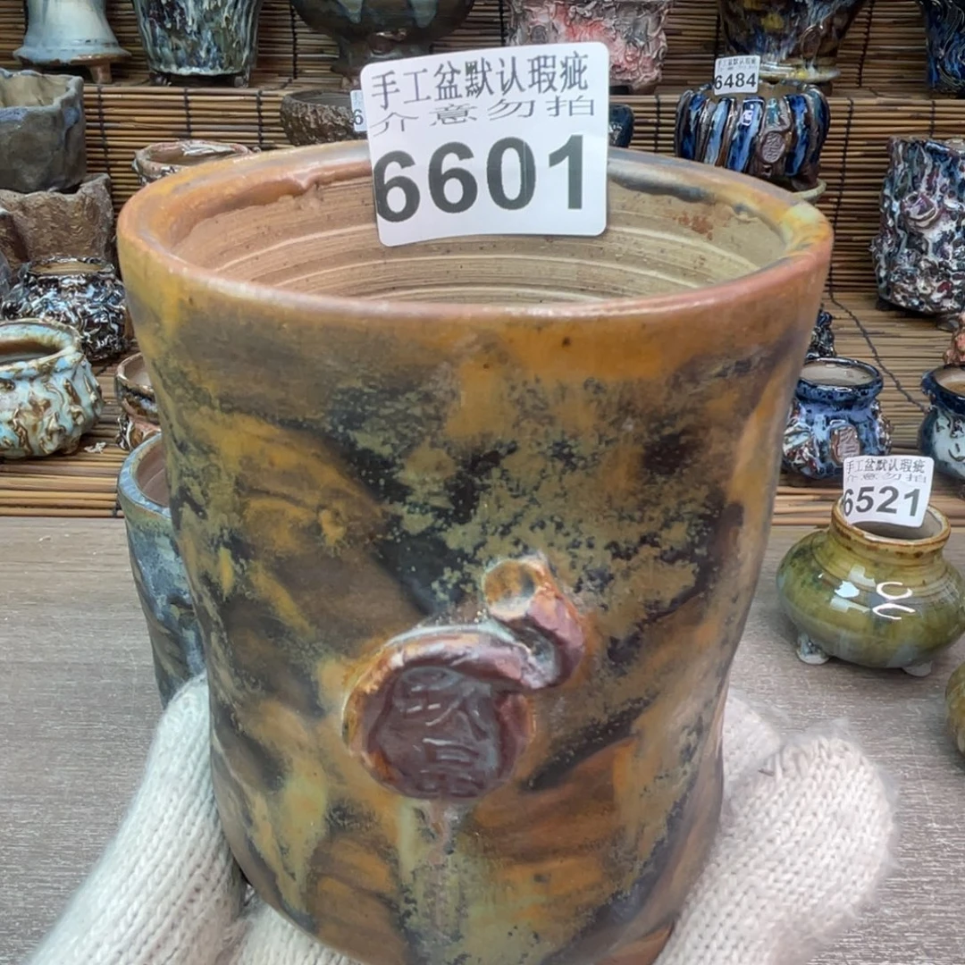 手工花盆默认瑕疵完美者勿拍