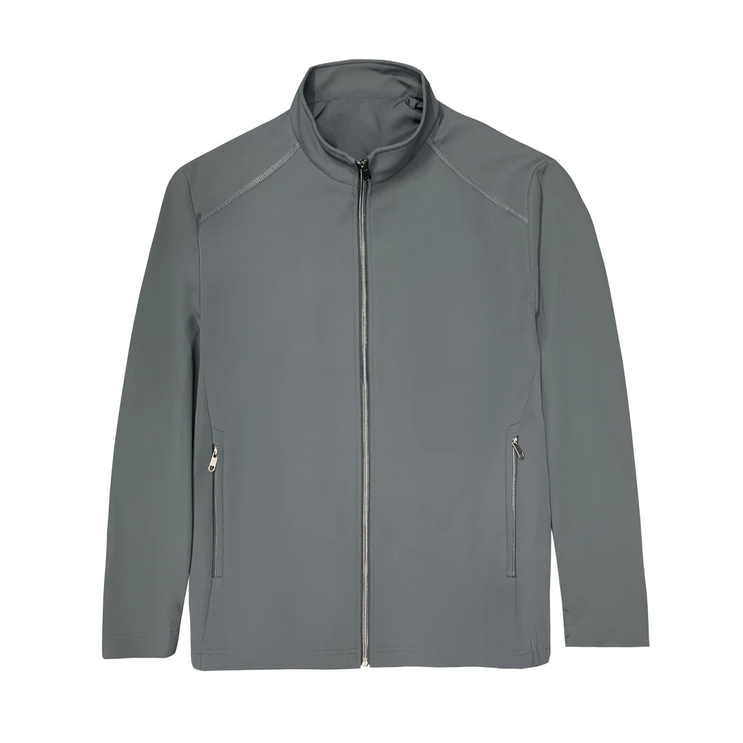 法国-萨巴【春秋新货】灰蓝色立领微防水抗皱易打理高弹力夹克9706