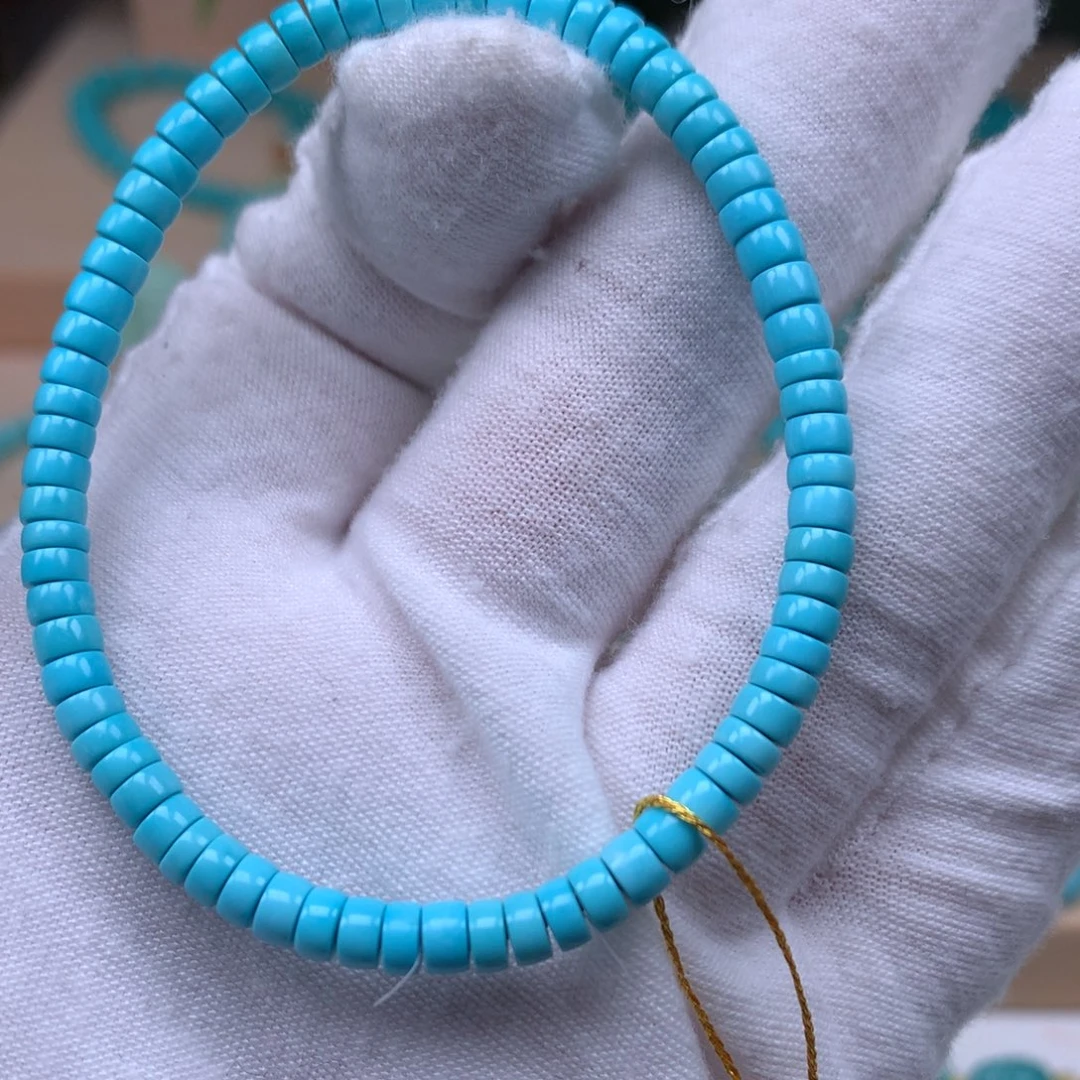 绿松石精品高瓷蓝4.5未镶嵌