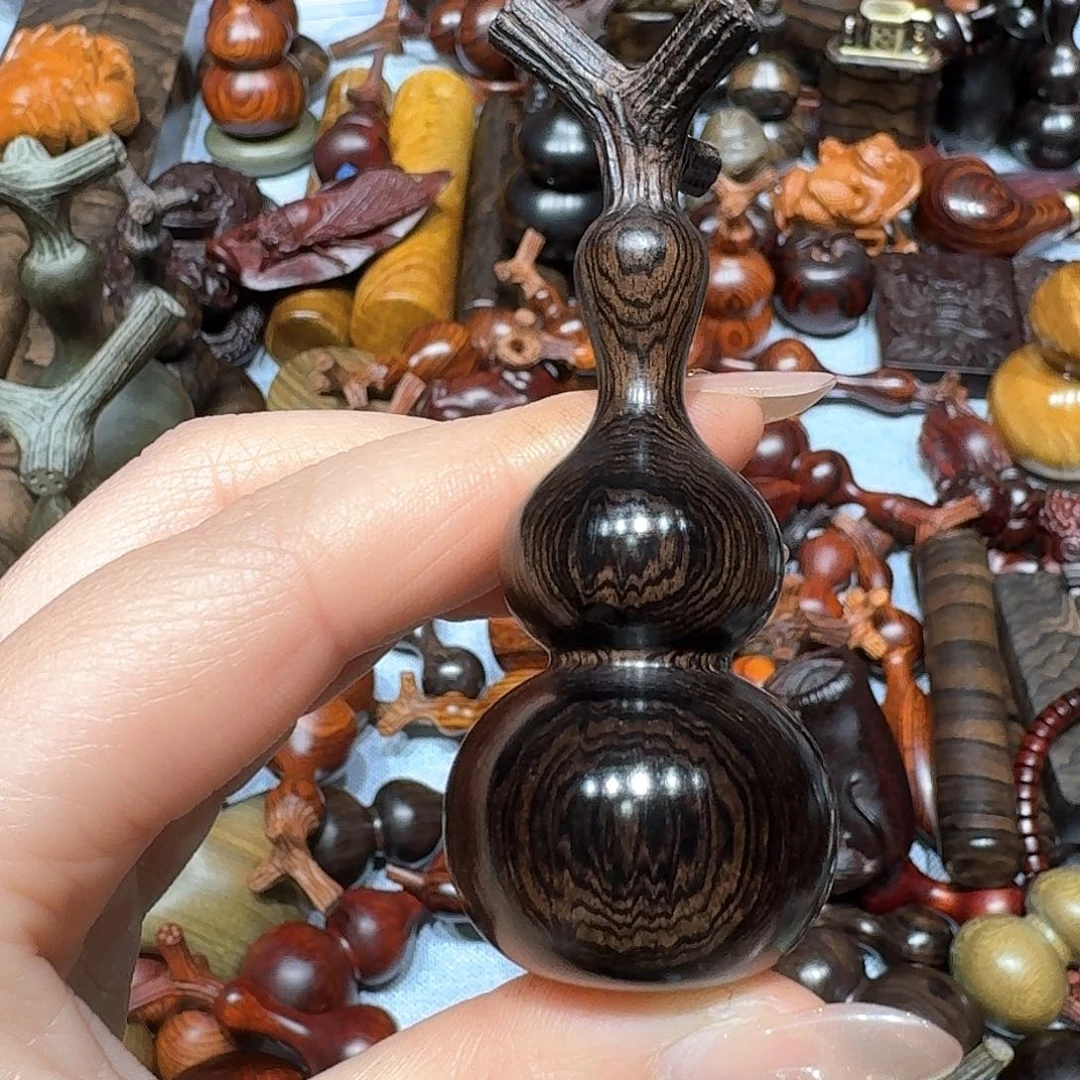 香榧木算****人紫光檀葫芦