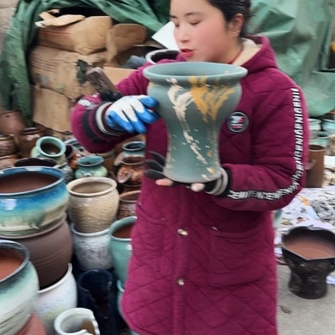 口21高23瑕疵盆子。lu