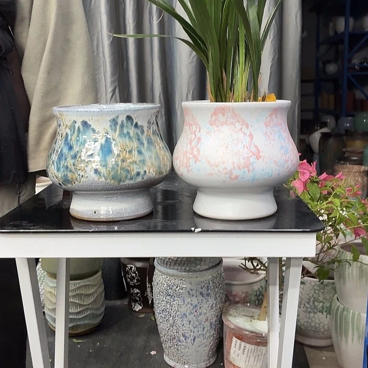 17×19 -粗陶花盆有孔-买买买