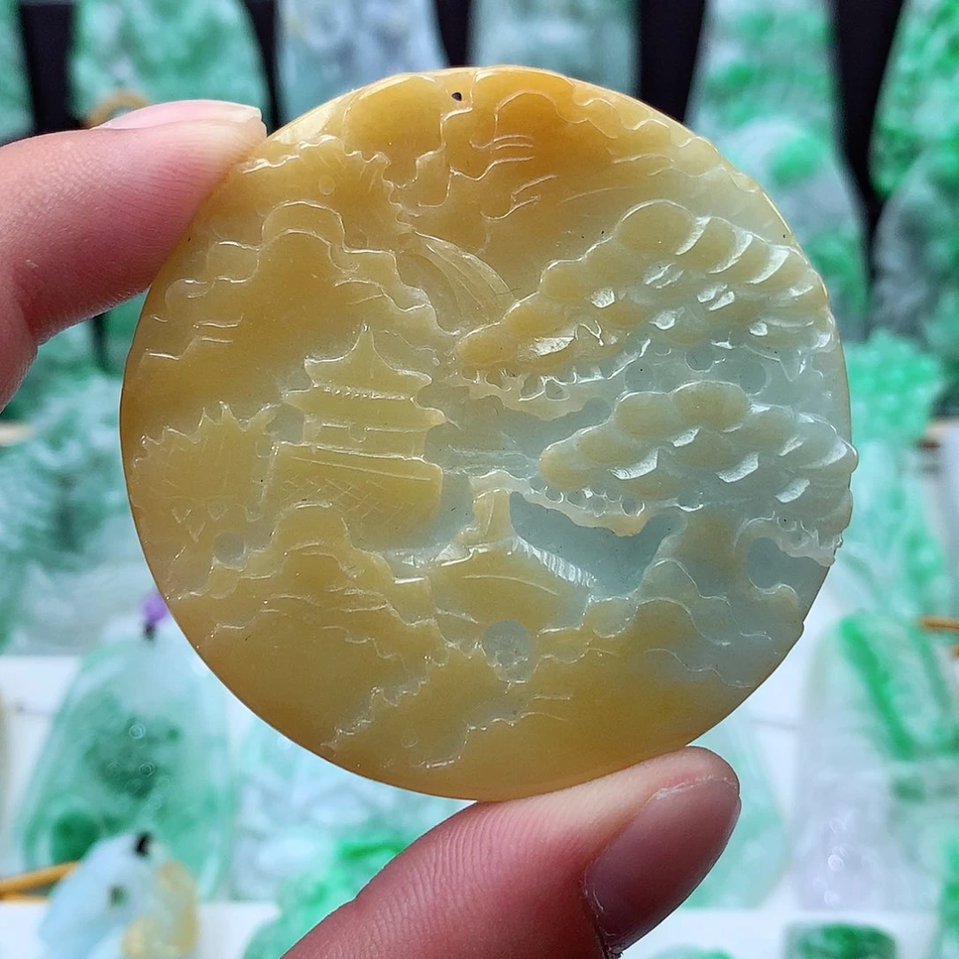 翡翠未镶嵌颈饰翡翠吊坠