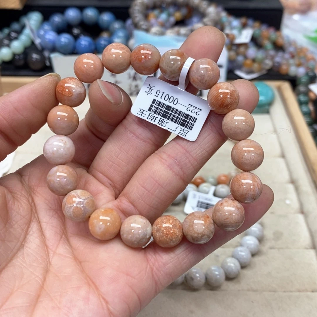 硅化珊瑚（珊瑚玉）手链未镶嵌心****水387