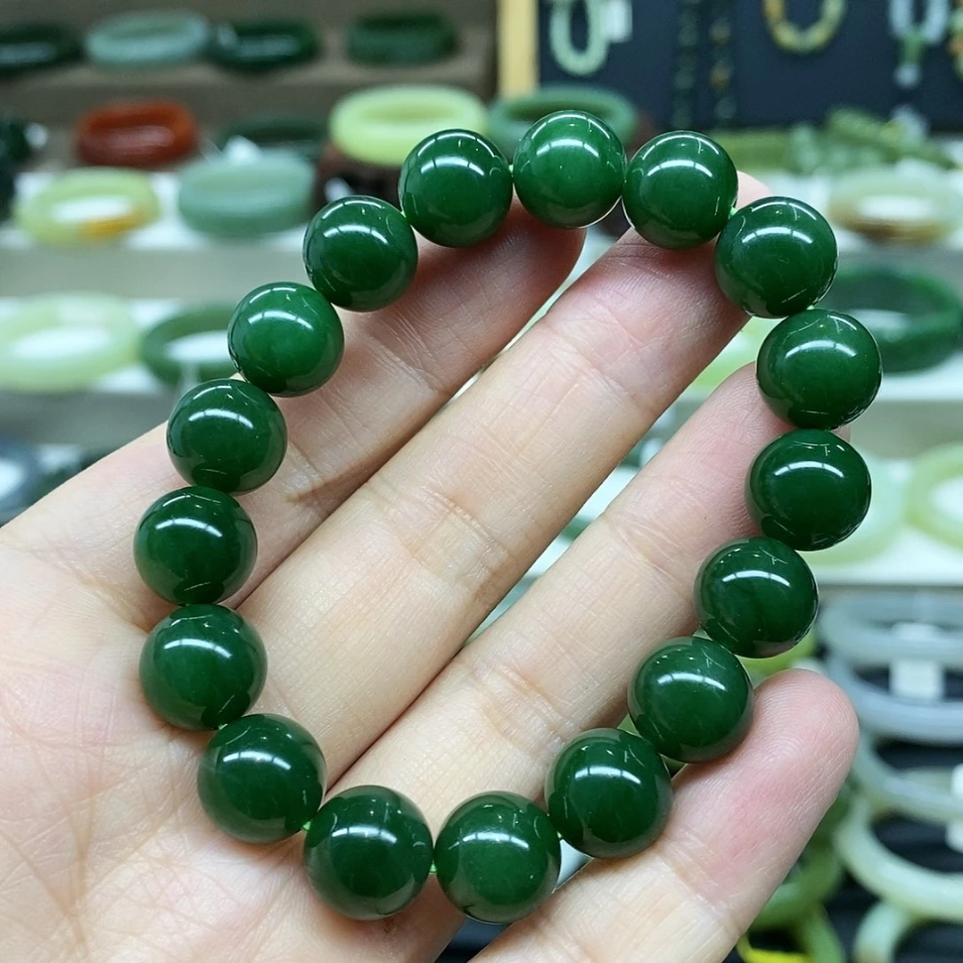 【闪购商品】未镶嵌手链和田玉（碧玉）