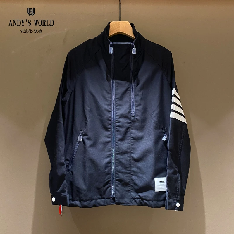 男冲锋衣新款外套开衫抗皱羊毛夹克户外条杠秋季休闲运动防风立领