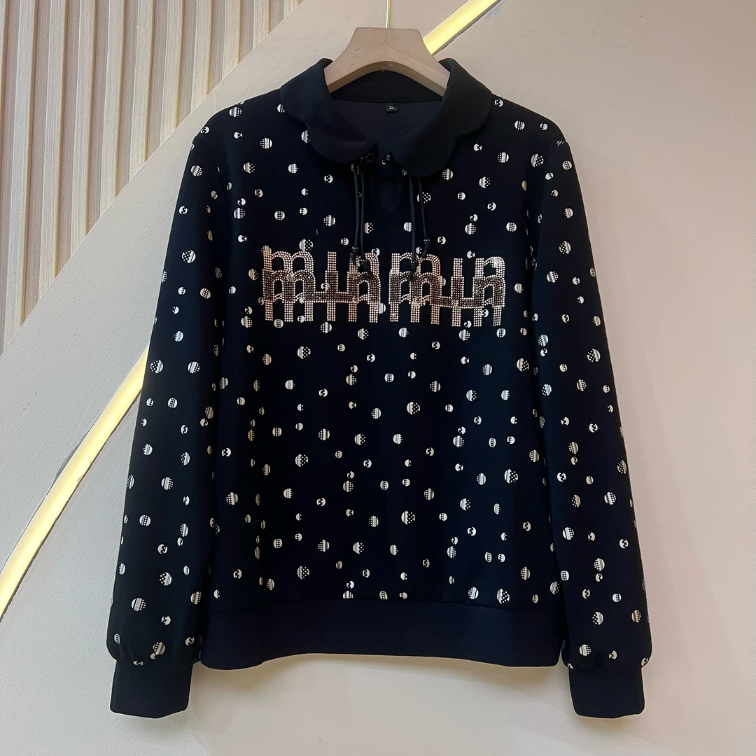 【秋上新】2024秋季百搭韩版上衣时尚休闲宽松长袖翻领卫衣38050