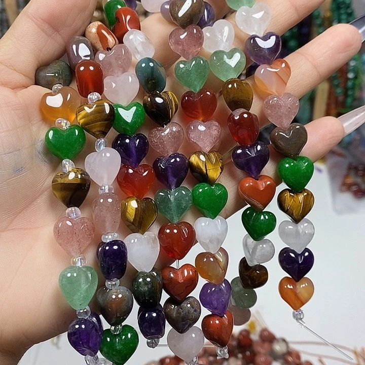 玛瑙/玉髓未镶嵌珠宝半成品多宝屁桃卡12mm15颗