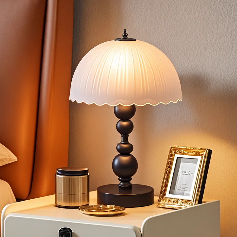 中古风床头台灯侘寂风美式复古台灯卧室床头灯高级感夜灯小夜灯