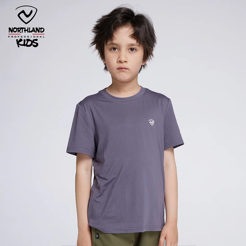 诺诗兰童装男童速干T恤舒适夏季户外透气圆领大童短袖萌娃穿搭